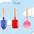 UMUACCAN 6Pcs 8'' Set, Beach Toys for Kids, Kids Gardening Tools Sand Toys Metal Garden Tools with Sturdy Wooden