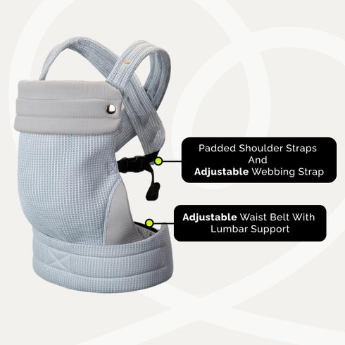Carrier,Cozy 7-35lbs,Ergonomic Backpack NEST BLANCHEBaby Baby Carrier Design,Air Mesh Breathable All Seasons (Blue)