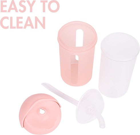 Boon Swig Toddler Silicone Straw Cup, 9 Ounces Pink