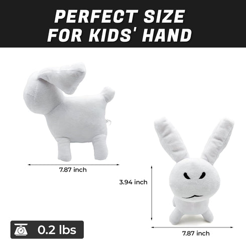 Adenzai White Gubby Rabbit Plush Toy Soft Forsaken Gubby Plush Stuffed Animal, Cute Game Character Collectible Plushie