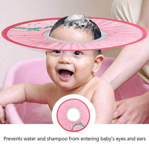 Kid Wash Hair Baby BathSafe Shampoo, Shower Bathing Tub Head Hair Rinser Protection for Toddler and Kids (Pink)
