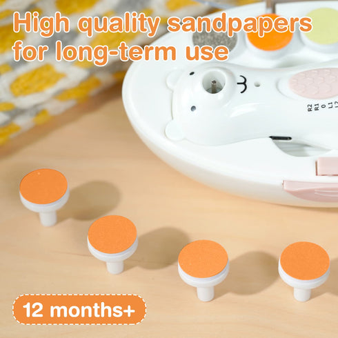 Trimmer Trimmer 12+Months, haakaa Electric Nail Replacement Pads Baby Nail Heads for Standard Baby Nail File, Suitable