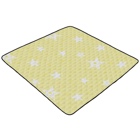 EtherSpher 50'' 50''alfombrilla Different Stars Baby Yellow White Soft Padded Baby Floor Play mat for Indoor Outdoor