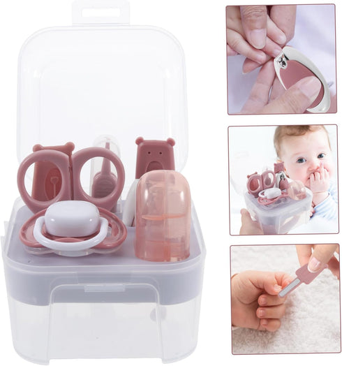 Set Nail Care Boy Girl Nail Grooming Kit with Scissors Clippers File Tweezers for Newborns Toddlers Young Boy Girl Safe