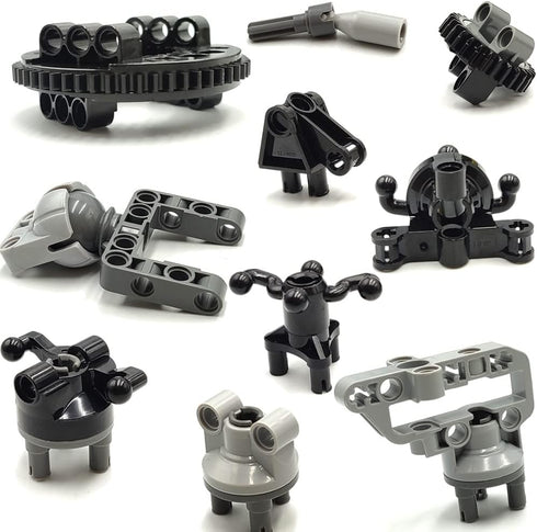 DSPITWOD MOC Technical Wheels Connectors, Rack Gear Car Building Brick Accessories, STEM Learning Kits for Kids