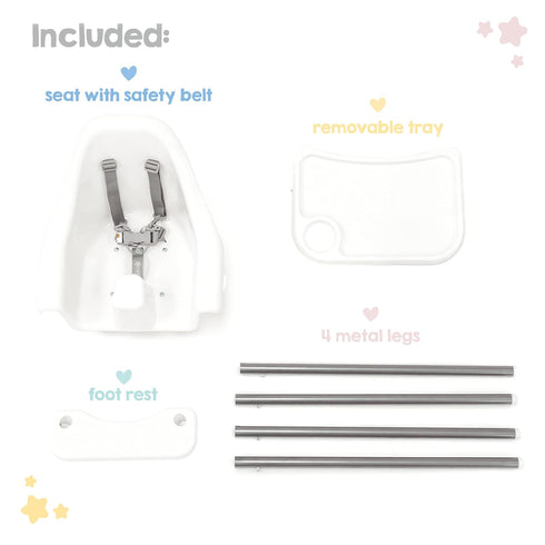 5-Point Regalo Baby Basics High Chair for Babies and Toddlers, Baby High Chair with Removable Oversized Tray & Cup