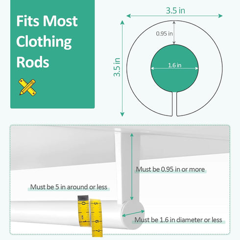 Filtbaird 8 Closet Closet Pcs Baby Dividers for Clothes, Round Baby Clothes Organizer, Baby Organizer with Clear Size