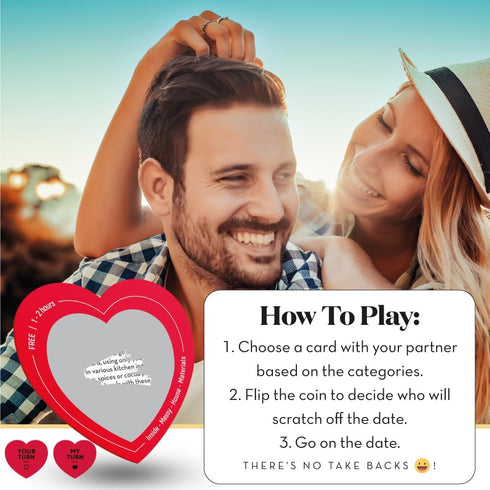 45 Scratch Off Date Night Ideas, Fun and Romantic Couples Gifts, Card Game for Special Anniversary and Wedding