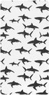 miaozhen Cotton Baby Crib Sheets for Boys Girls Comfy Breathable Shark Silhouette Black