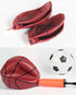 Sports Balls with Hand Pump - Pack of 2 Rubber Sport Ball Set for Kids, Includes Soccer and Basketball
