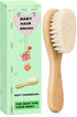 Baby Hair Brush, Wooden Goat Bristles for Newborns & Toddlers, Ideal for Cradle Cap, Hypoallergenic, 1 Count