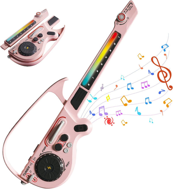 RedCrab Electric Guitar for Kids, Stringless Guitars with DJ Turntable, Bluetooth &