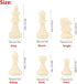 Standard Chess Pieces, 32 International Tournament Chessmen Replacement Set, Black and White