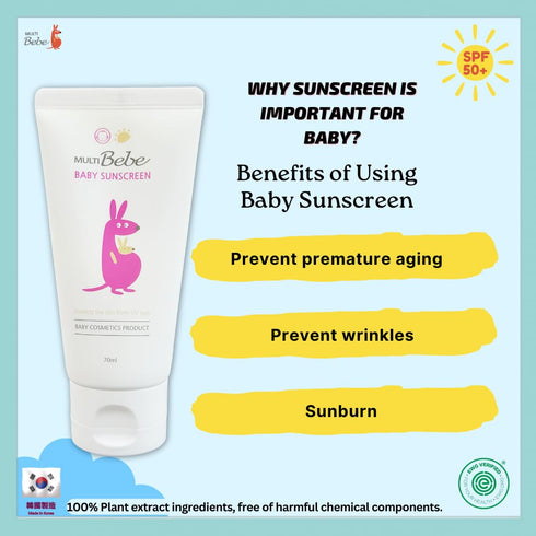 50+ 2.4 Multi-Bebe Baby Sunscreen cream - Protect the skin from UV rays SPF PA+++ - fl made in korea