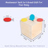 Adena Montessori 4 in 1 Wooden Play Kit for Kids 1-3, Object Permanence Box, Color Drop Game, Ball Drop Toy