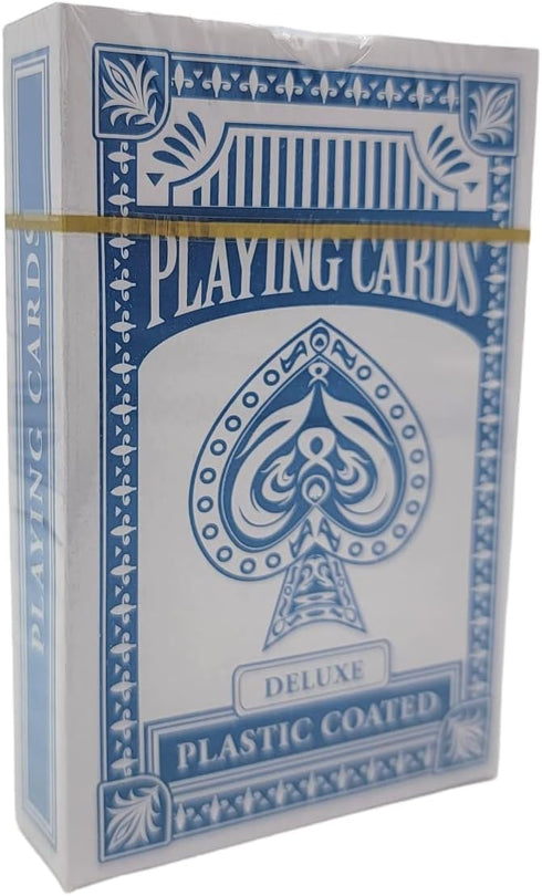 Economy Playing Cards - 48 Decks (24 Red & 24 Blue) - Plastic Coated, 2.3/8 x 3.3/8 inches - Great for Poker & Blackjack