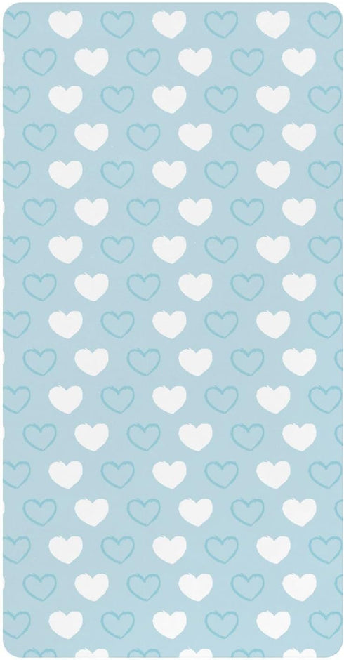 miaozhen Cotton Baby Crib Sheets for Boys Girls Soft Breathable Abstract Art Heart
