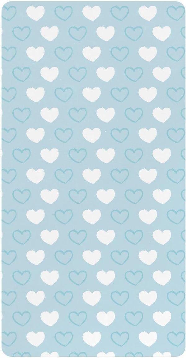 miaozhen Cotton Baby Crib Sheets for Boys Girls Soft Breathable Abstract Art Heart
