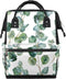 Skonsati Diaper Backpack for Moms Green Eucalyptus Leaf Baby Bag Large Diaper Tote
