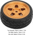 VBESTLIFE RC Car Tires, Aluminum Alloy Rubber Wheel Rims Replacement for ZD Racing 1/16 S16 EX16 RC Car Upgarde Parts (2Pcs)