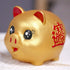 Creative Golden Piggy Bank, Large Capacity Cute Plastic Pig Toy, Anti-Fall Money Cash Collectible Saving Box for Kids