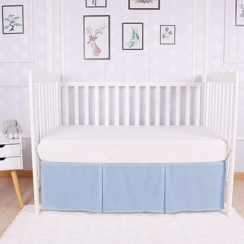 Linens Limited Box Pleated Crib Bed Skirt Premium 100% Cotton 800 Thread Count Nursery