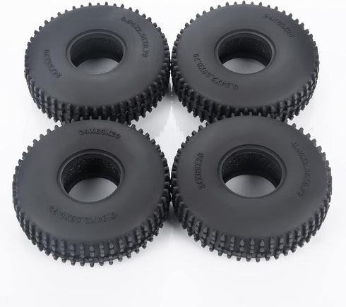 Wheel Tires Crawler Tires for TRX4M/SCX24 Upgrade Parts, 65 * 20mm