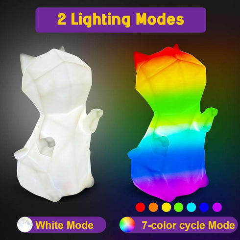 8 3-12 EPUMP Paint Your Own Cat Lamp DIY Rechargeable LED Night Light with Color Modes, Creative Arts & Crafts Activity