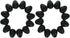 Set 24 2.25 Inches of Glossy Black Plastic Easter Eggs