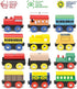 Set 12 Set 3 Sets Play22 Wooden Train PCS - Train Toys Magnetic Includes Engines - Toy Train For Kids Toddler Boys