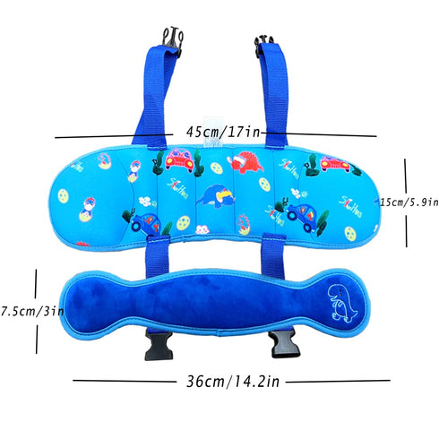 Toddler Car Seat Head Support,Child Adjustable Carseat Neck Support, Head Band Strap Headrest Soft Neck Protection Belt