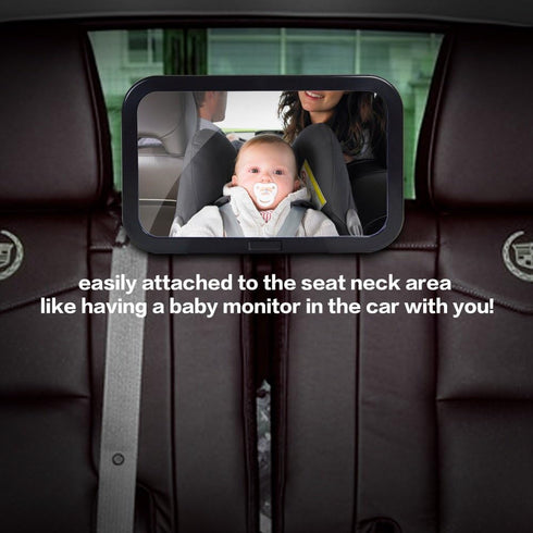 Shynerk Baby Car Mirror - Rear Facing Safety Mirror for Infant with 360° Rotation