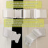 Child Proof Door Lock Latch with Adjustable Strap for Cat Room, 2 Packs, Reusable Baby Safety Lock, White