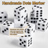 SLSESIN 100 Set, 16MM Pieces Dice Standard Game White Dices, Opaque Six Sided Dice with Pouch, Black Dot Bulk White