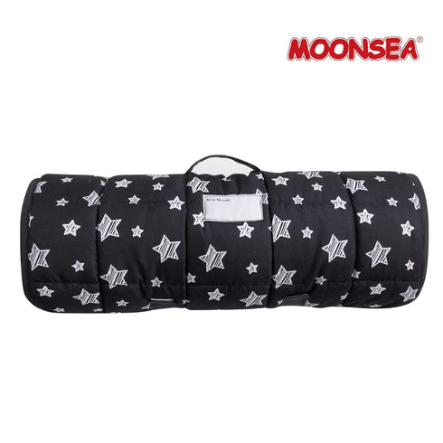 Toddler Sleeping Bag Nap Mat Black with Removable Pillow, Lightweight, Soft for Kids Preschool Travel