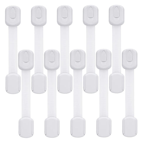 Child Safety Cabinet Locks - 10 Pack Baby Proofing Latches for Drawer Door Fridge Oven Toilet Seat