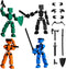 zumelio 4PCS Mini Titan T-13 Action Figures Set, Assembly Completed Luck Dummy Robot