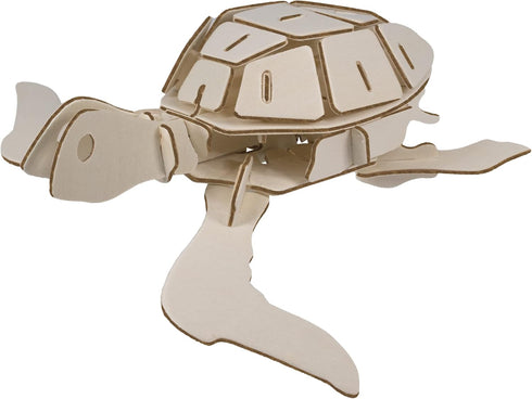 Eco 3D Wooden Puzzle Sea Turtle from Deluxebase - Sustainable Wood Ocean Animal Toys, Perfect for Kids Party Favors