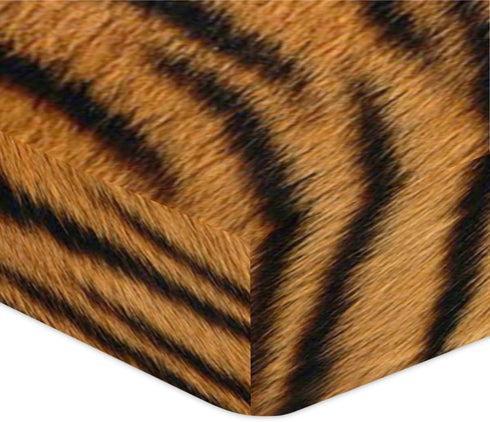 QsirBC Cozy 28x52 Inch Tiger Leather Leopard Print Crib Sheets for Boys, Girls Machine Washable Soft Microfiber Fitted