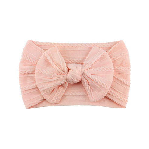 Nylon Headbands Baby Girl Bows Jacquard Design for Newborn Infant Toddler Little Girls (16-Pack)