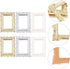 Dollhouse Frames, 6pcs Miniature Vintage Resin Picture Frames, Ornate Wall Hanging Antique Rectangle Frames