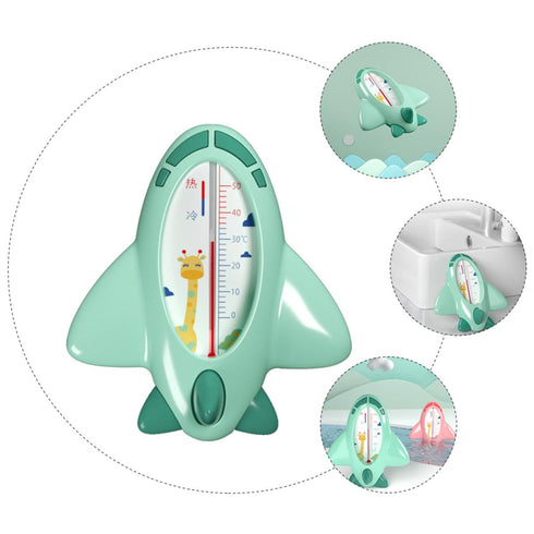 LOORGVEL Bath Thermometer Green Cartoon Floating Water Gauge for Newborns PP Material Quick Accurate Temperature