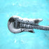 Treasure Gurus Set 2 40" Inflatable Silver Gold Electric Guitar Blow Up Toy for Swimming Pool Floaties