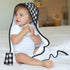 Set 23 Set The Peanutshell Hooded Bath Towel and Wash Cloth for Baby Boys or Girls - Piece Unisex - Black Plaid