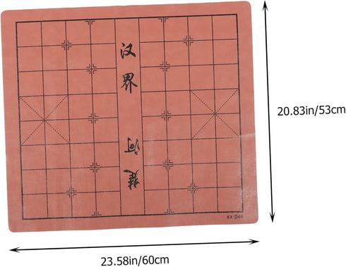 Chinese Chess Portable Chess Game Accessory - Convenient Foldable Leather Chess Board for Board Game Supplies