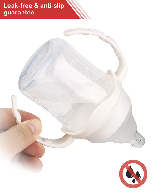 4 Pack 5oz 9oz Baby Bottle Handles for Evenflo Wide Neck & Baby Bottle, Bottle Holder for Newborn