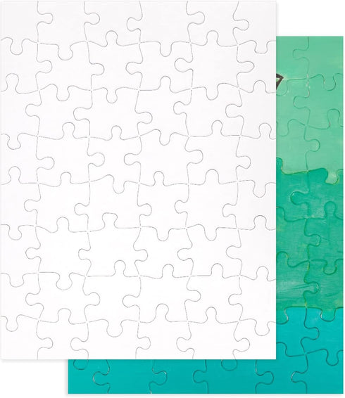 Juvale 36 Pack Blank Puzzles to Draw On, 8.5x11 DIY Jigsaw Puzzle for Kids Arts and Crafts Projects (48 Pieces Each)