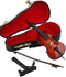 Dselvgvu Wooden Miniature Cello with Stand, Bow & Case - Mini Musical Instrument Dollhouse Model Decoration