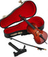 Dselvgvu Wooden Miniature Cello with Stand, Bow & Case - Mini Musical Instrument Dollhouse Model Decoration