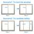 ILORVIUN Closet (White-Count 4) Childproof Sliding Glass Door Lock, Baby Safety Slide Window Locks for Kids Proof Patio
